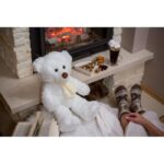 Plush teddy bear | Monty White - Image 3