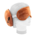 Plush teddy bear, travel pillow, eye mask | Ren - Image 4