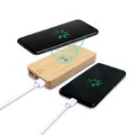 Bamboo wireless power bank 8000 mAh B'RIGHT, wireless charger 15W | Benson - Image 3