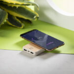 Wheat straw wireless power bank 5000 mAh, wireless charger 5W - Image 2