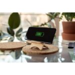 Foldable bamboo wireless charger 10W B'RIGHT, phone stand | Barbra - Image 3