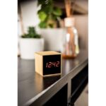 Bamboo desk clock with alarm | Katherine - Image 2