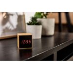 Bamboo desk clock with alarm | Katherine - Image 3