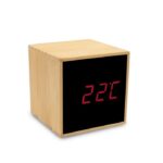 Bamboo desk clock with alarm | Katherine - Image 4