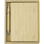 Bamboo notebook approx. B6 with ball pen - Image 4