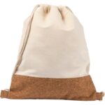 Cotton drawstring bag with cork element - Image 4