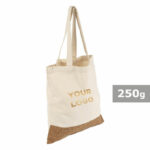 Cotton shopping bag with cork element
