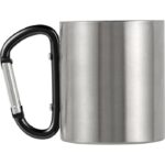 Metal mug 185 ml with carabiner clip - Image 3