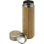 Bamboo thermos 420 ml with sieve stopping dregs