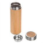 Bamboo thermos 350 ml with sieve stopping dregs | Christian