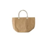 Jute shopping bag with cotton handles - Image 2