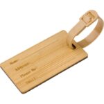 Bamboo luggage tag