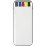 Writing set, pencil, highlighter and ball pens with caps that indicate ink colour - Image 3