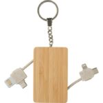 Charging cable, bamboo keychain - Image 2