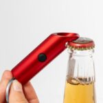 Recycled aluminium keyring, bottle opener, LED light - Image 2