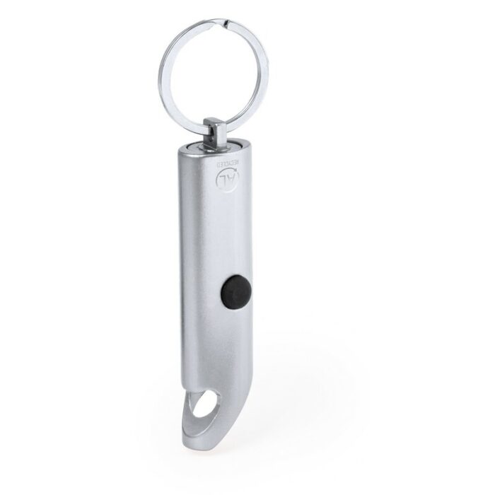 axpol-V2106-32-0-V2106-32_AAA01.jpg Recycled aluminium keyring, bottle opener, LED light - Image 1