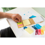 Memo holder, notebook, sticky notes, ball pen | Madelyn - Image 2