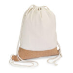 Cotton drawstring bag with cork element | Rontay - Image 3