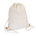 Cotton drawstring bag with cork element | Rontay - Image 4