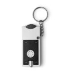Keyring with shopping cart coin, LED light