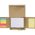 Memo holder, notebook, sticky notes, ball pen, ruler - Image 2