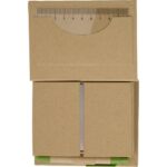 Memo holder, notebook, sticky notes, ball pen, ruler - Image 3