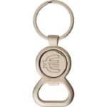 Keyring with shopping cart coin, bottle opener