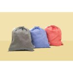 Recycled cotton and recycled polyester drawstring bag B'RIGHT | Jose - Image 2