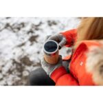 Bamboo thermos 500 ml with sieve stopping dregs and touch digital beverage temperature display | Georgia - Image 2