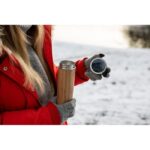 Bamboo thermos 500 ml with sieve stopping dregs and touch digital beverage temperature display | Georgia - Image 4