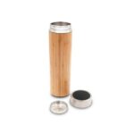 Bamboo thermos 500 ml with sieve stopping dregs and touch digital beverage temperature display | Georgia - Image 5