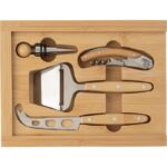 Bamboo cheese and wine set, 4 pcs - Image 2