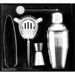 Cocktail set, shaker, ice tongs, spoon - Image 2