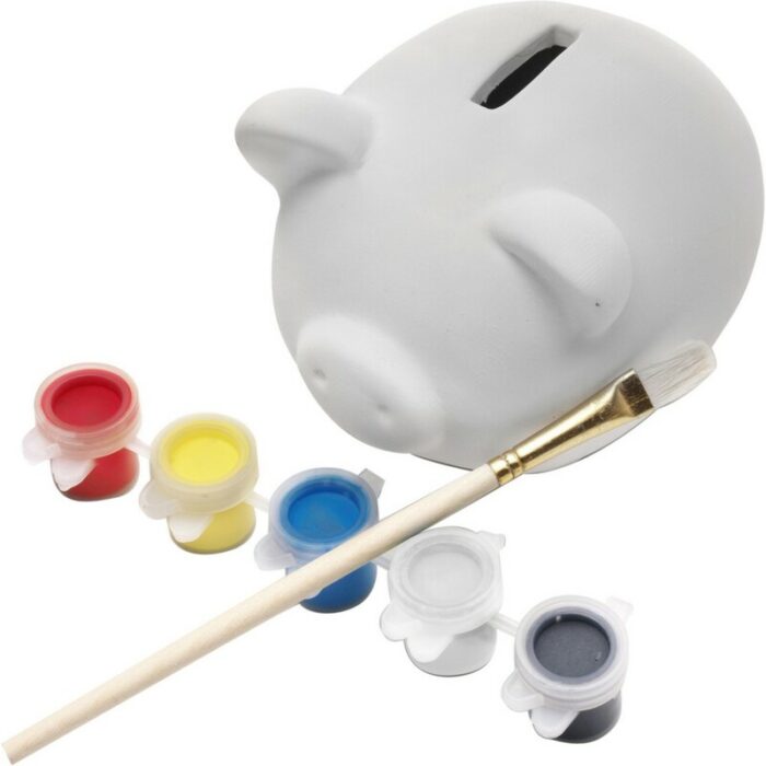 axpol-V6453-0-V6453-02_AAA01.jpg Piggy bank for painting, paints and brush - Image 1