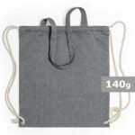 Recycled cotton bag 2 in 1, drawstring bag and shopping bag