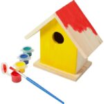 Birdhouse for painting, paints and brush - Image 2