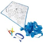 Kite for colouring, felt tip pens