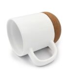 Ceramic mug 370 ml with cork detail | Kate - Image 4