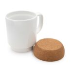 Ceramic mug 370 ml with cork detail | Kate - Image 5