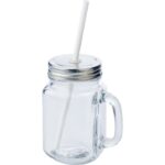 Drinking jar 480 ml with straw