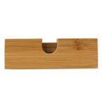 Bamboo cup coaster set, 4 pcs - Image 4