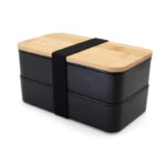 Lunch boxes 2 in 1, 2x500 ml, bamboo lid, cutlery | Tijani - Image 5
