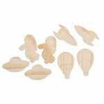 Wooden blocks set for painting, paints and 2 brushes | Priya - Image 4
