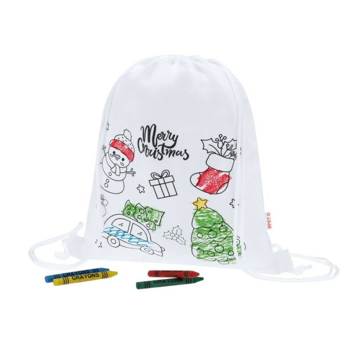 axpol-VA237-0-VA237-02_AAA01.jpg Drawstring bag for colouring, Christmas pattern, crayons - Image 1