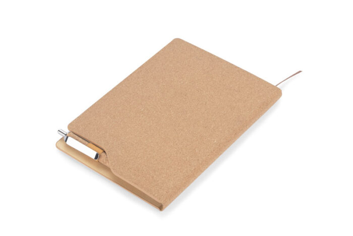 bluecollection-18009-0-18009-17.jpg Cork notebook with pen TESSO A5 - Image 1