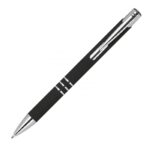 Soft touch semi-gel pen made of recycled aluminum CONSTANZE - Image 3