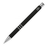 Soft touch semi-gel pen made of recycled aluminum CONSTANZE - Image 4