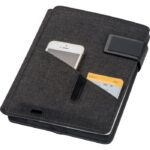 A5 folder with lined notebook and 4000 mAh power bank FABIOLA - Image 2