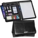 A4 folder with lined notebook and tablet pocket GASPARE