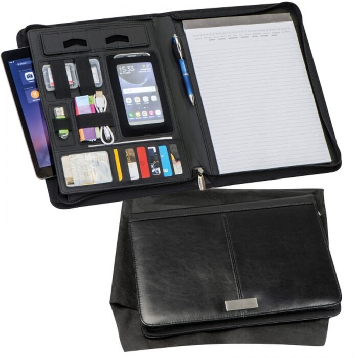 macma-20630-0-folder-a4-z-notatnikiem-w-linie-i-kieszenia-na-tablet-2063003.jpg A4 folder with lined notebook and tablet pocket GASPARE - Image 1